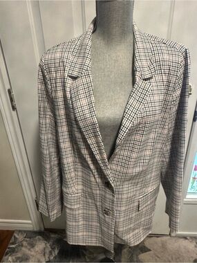 Penningtons Light Pink and Black Checked Blazer